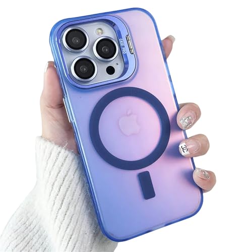 Coque magnétique à changement de couleur et verre d'objectif pour iPhone 14
