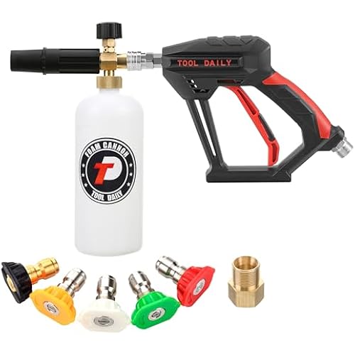 Tool Daily Short Pressure Washer Gun with Foam Cannon, 1/4" Quick Connect