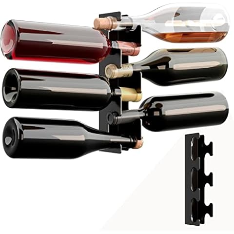 LUFLIPS- Botellero Vino Pared, Botellero Vino metálico, diseño Original y Elegante Cover