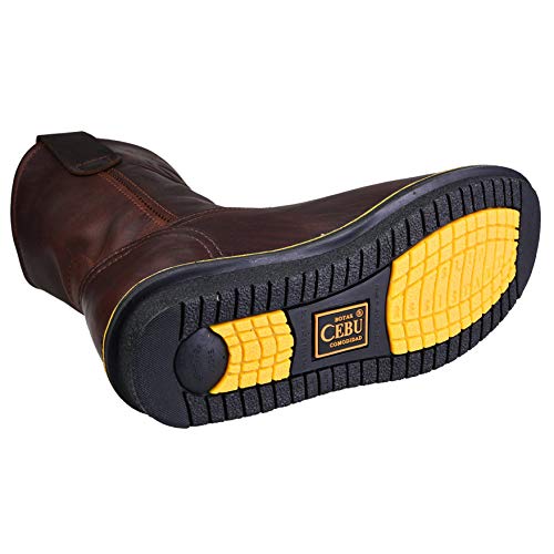 CEBU | Comfort Steel Toe | Boots For Men | Handcrafted | High-Traction Soles | Resistant | For Professional Jobs | 9.5 US | Brown3