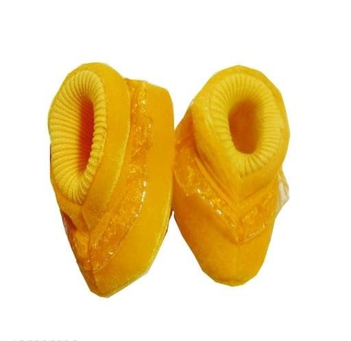 Baby Booties Soft Cotton Cartoon Design Shoes for Infants Comfortable Slip On Foot for Newborn Girls Yellow 1 6-9 Months-image-9