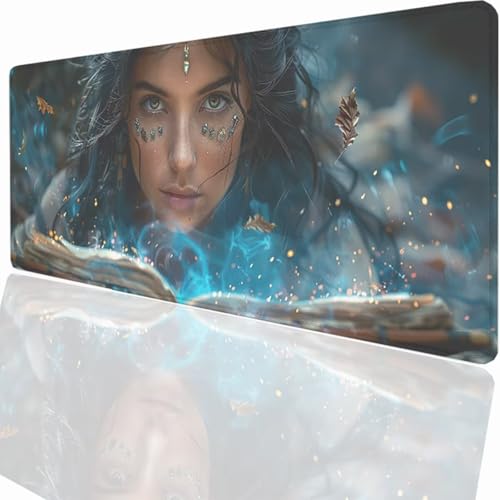 Tappetino per Mouse XXL 900x300x3mm Tappetino Mouse Gaming Grande, Mousepad con Base in Gomma Antiscivolo, Tappeto per Tavolo da Gaming per Mouse e Tastiera, Accessori PC Libro Donna LMDT10205