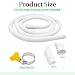 VEEKAY Kondensatschlauch Klimaanlage Ø16mm, 2m UV-beständig PVC Ablaufschlauch mit 4 Schlauchschellen, Flexibler Kondenswasserschlauch für Klimaanlagen, Split-Klimageräte, Luftentfeuchter