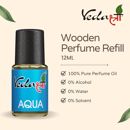 Image of VEDASHREE Car Perfume Refill For Wooden Dashboard-Refreshing & Long-Lasting Oil-Car Air Freshener Refill- Car Perfume Refill-Luxury Aqua Fragrance-12Ml