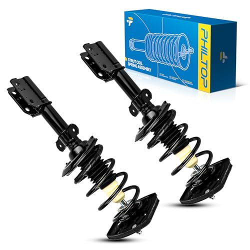 Image of PHILTOP Rear Struts Assembly for 1997-2005 Century 1997-2003 Grand Prix 1997-2004 Regal, 171662L /171662R Complete Struts and Shocks Absorber Assembly,Quick Suspension Loaded Struts with Coil Spring