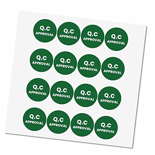 Image of CVANU 500pcs QC Approval Mini Sticker in Green Color Round Shape (20 X 20mm) cv3