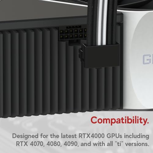 Image of LINKUP - AVA Right Angle PCIE 5.0 16Pin (12+4) to 3x8Pin | 16AWG Sleeved | Compatible with RTX50 RTX40 RTX30 FE | Designed for Corsair /ThermalTake PSUs Only | 70cm