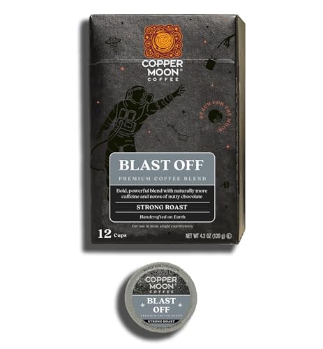 Image of Copper Moon Single Serve Coffee Pods for Keurig K-Cup Brewers, Strong Roast, Blast Off Blend, 12 Count