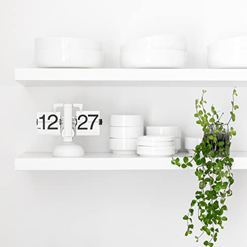 Cloudnola Flipping Out Desk Flip Clock - White - Battery Operated - Digital Display #TOP2