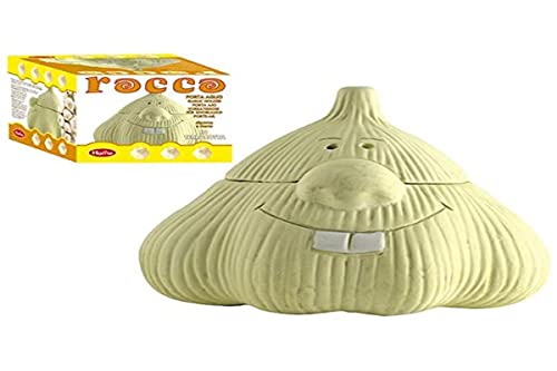 Home Rocco Porta Aglio, Terracotta, Giallo