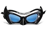 AquaAvengers Superhero Kids Swimming Goggles, Super Heroes Themed Adjustable Swim Mask, Black, for Ages 3+ (Anti Fog, UV Protection, Latex Free, Leak Proof)