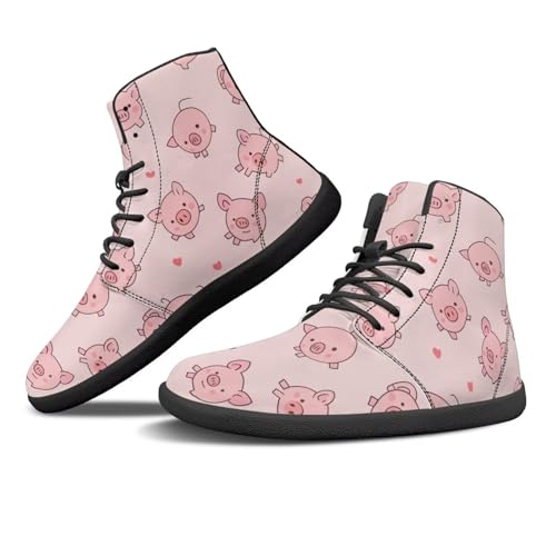 Women Men High Top Barefoot Shoes Lace Up Anti-Slip Active Sneakers4