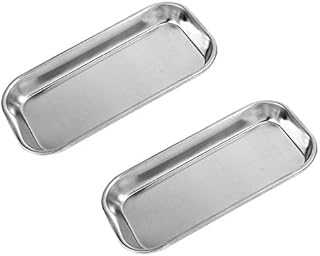 Stainless Steel Tray lab Indutrial - MissZM, Used for Instrument Supplies Storage in Operating room Lab Industrial Factory Kitchen, Anti-Corrosion Durable Rustless(2 Trays)