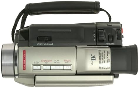 Lado delantero view of the RCA CC9370 camcorder, emphasizing the lens and front panel.