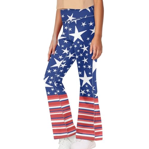 Image of Girls Flare Leggings 5-14T Cute Bell Bottoms for Girl Yoga Pants for Gym