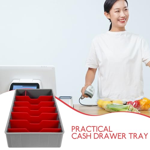 Boîte de rangement plastique à 5 compartiments pour tiroir caisse - 3