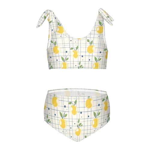 Fruit Pattern Girls Two Piece Tankini Swimsuits Summer Bathing Suit Beach Swimwear Set, 5-6T Multicoloured