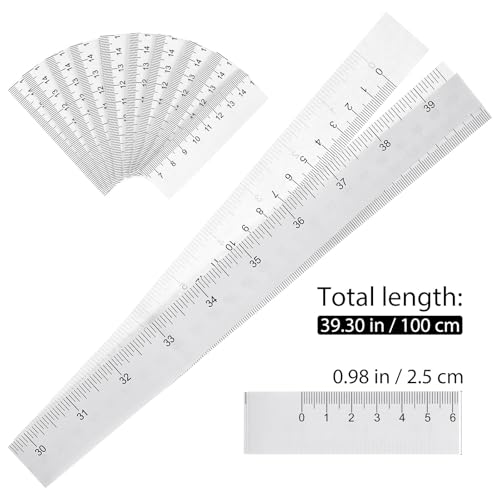 Cinta métrica de papel 1 metro 100 piezas miniatura 2
