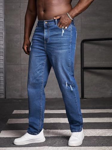 Image of KOTTY Men's Solid Straight Fit /Skinny Fit /Relaxed Fit Comfortable and Strechable Stylish Looking Jeans