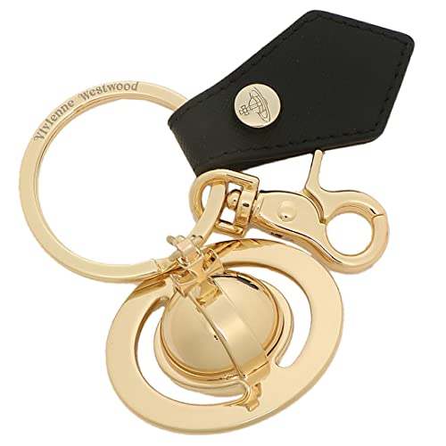 Vivienne Westwood ヴィヴィアン ウエストウッド キーホルダー 82030078 OM0009 N401 3D ORB キーホルダー ブラック 黒 ゴールド 金 [並行輸入品]