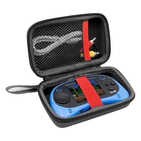 E-MODS GAMING Hard Carrying Case 16 Bit RS8M Handheld Game - Portable Travel Storage Bag for 2.8" Touchscreen Toy Smartphone Holds Charging Cable And Headphones. (Black) Cover