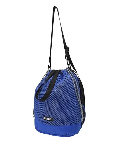 KiU キウ ダブルメッシュドローストリングショルダー W-MESH DRAWSTRING SHOULDER 軽量 ショルダーバッグ トートバッグ バイカラー 2way ポケット おしゃれ かわいい ユニセックス メンズ レディース 男女兼用 ブルー K451-901