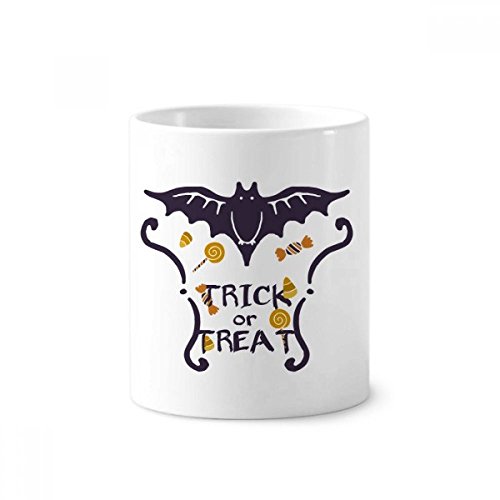 Tasse blanche en céramique 350ml motif Halloween pour stylo et brosse