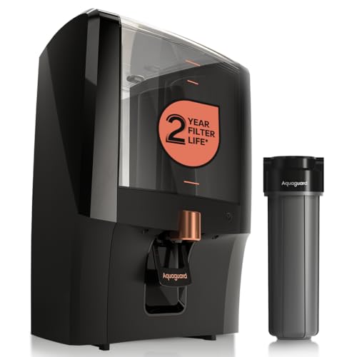 Aquaguard Enrich Aura 2X Aquasaver RO+UV+Copper | Needs No Service for 2 Years | 40% Water Saving | Includes Mega Sediment filter | 7-Stage Purification | 7L storage view 1