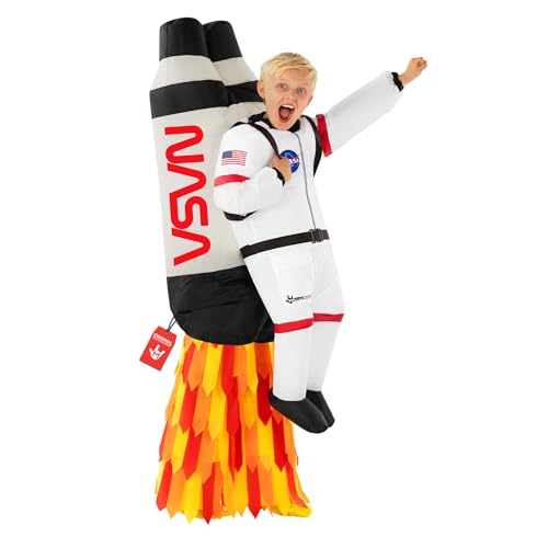 Morph Raketen Kostüm Kinder, Kostüm Rakete Kinder, Rakete Kostüm, Astronautenkostüm Kinder, Jetpack Aufblasbares Kostüm - Einheitsgröße