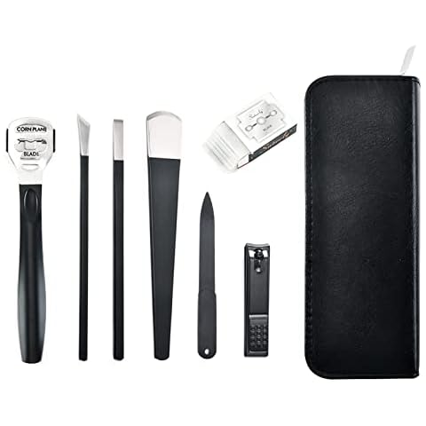 Pedicure Knife Set, 4Pcs Pedicure Knife for Feet Ingrown Toe Nail Correction Nippers Clipper Remover with Storage Bag. (7 pieces) Cover