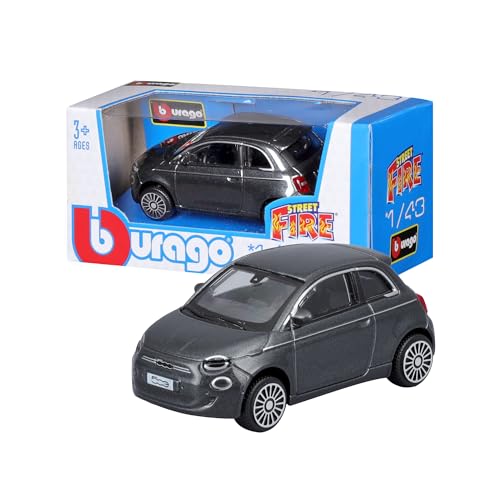 Bburago - Fiat 500E - Modèle réduit réaliste à l'échelle 1:43 (Couleur choisie au Hasard Parmi Les Couleurs Disponibles), Licence Officielle Fiat, âge recommandé...