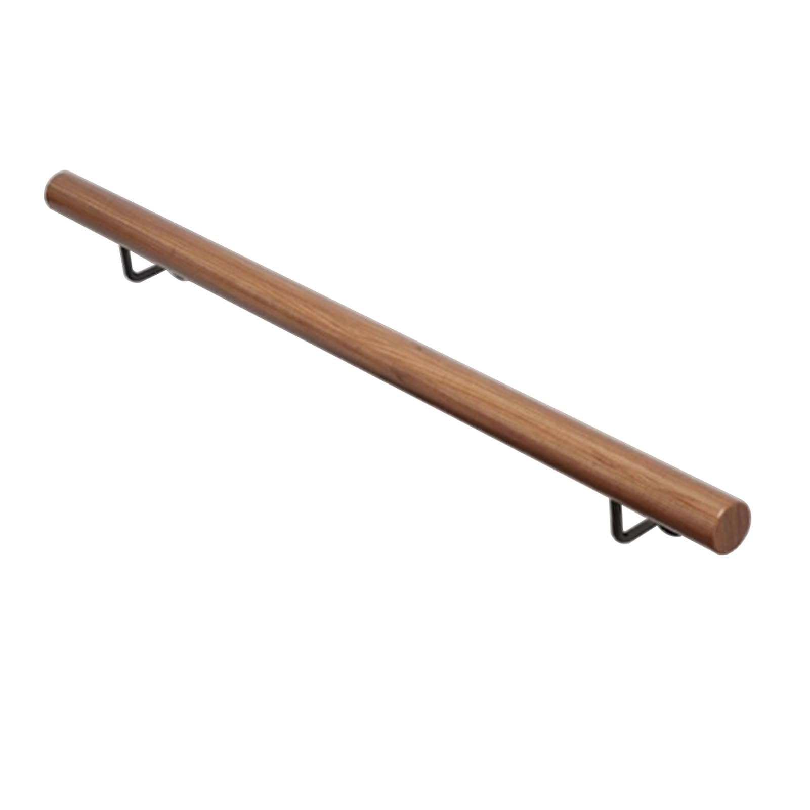 Pasamanos para Escaleras Interiores Exteriores Pasamanos de Madera Barandilla para Escaleras de Pared con 2 Soportes de Acero Inoxidable Asidero de Seguridad para Barandilla (40cm)