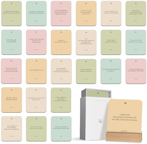 BIROYAL Positive Affirmation Cards for Women - 55 Mindfulness Car...