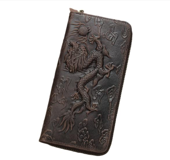 Portefeuille vintage en cuir de vache homme idéal pour le bureau