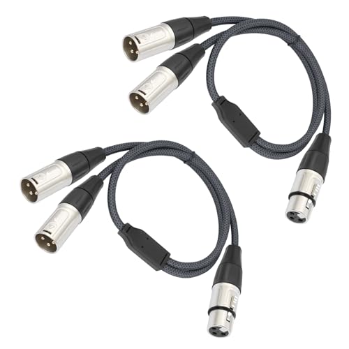 Câble répartiteur XLR femelle vers double XLR mâle Devianl pour supprimer les interférences