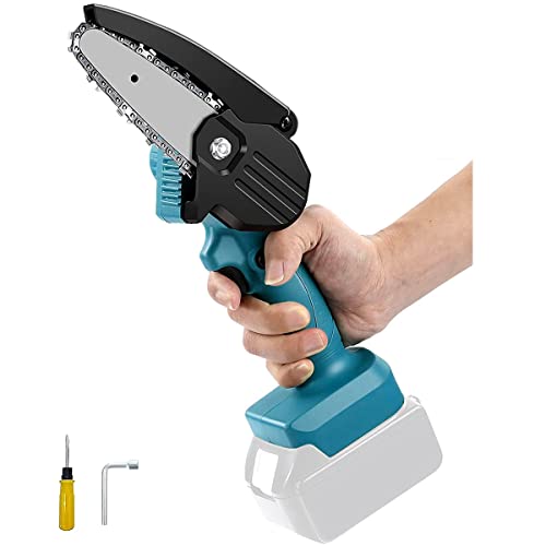 Akku Mini Kettensäge Ersatz für Makita Akku BL1850, 4 Zoll Akku Säbelsäge Kleine Tragbare Einhand für Garten, Holz und Astscheren (ohne Akku) Cover