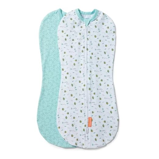 SwaddleMe by Ingenuity Pod - Size Small/Medium, 0-3 Months, 2-Pack (Little Bees)