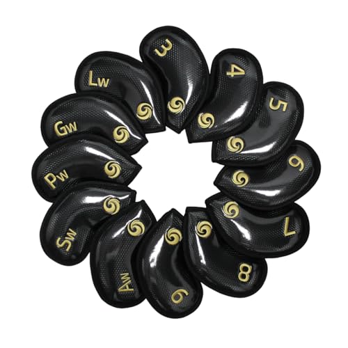 Couvre-clubs en cuir synthétique Scott Edward avec broderies numérotées x10