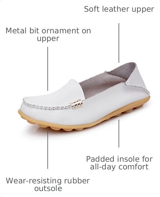 Image of VenusCelia Women's Natural Comfort 2 Walking Flat Loafer | Casual Shoes