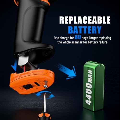 Image of Tera Barcode Scanner Wireless with Stand: 1D 2D QR with Power Switch, D6100