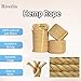 Jute Rope (4/5inchX 50ft) Twisted Hemp Rope for Crafts， Landscaping, Home Décor, Tug of War Ropes，Swing，and Gardening, Strong, and Durable