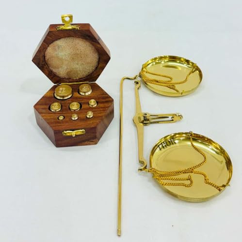 Báscula miniatura de latón con capacidad 50 g miniatura 2