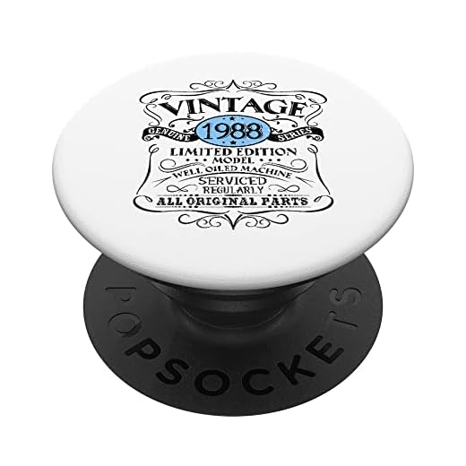 Vintage 1988 34 cumpleaños regalo hombres mujeres diseño original PopSockets PopGrip Intercambiable