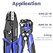 Vesmikit Wire Stripper and Crimping Tool,AWG 24-10 Automatic Stripper Tool with AWG 22-10 Ratchet Wire Crimper For Heat Shrink Connectors and Insulated Terminals, 3 in 1 Stripping/Cutting/Crimping