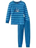 Schiesser Schiesser Jungen Capt´n Sharky Kn Anzug lang Zweiteiliger Schlafanzug, Blau (Blau 800), 98