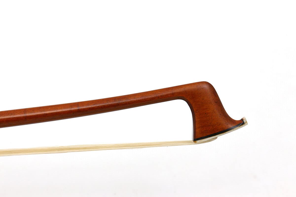 Archetto per violino in legno di Pernambuco ad alta densità 4/4 forti fiocchi dritti con rana di ebano Crine di cavallo bianco correttamente bilanciato