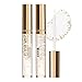 Kiss New York 3 PACK Lip Oil Gloss, Hydrating Non-Sticky Lip Oil, 100% Natural Oil Clear Lip Gloss, Lightweight Lip Moisturizer (Gold & Honey & Coconut)