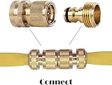 Garden Hose Quick Connect,3/4 inch Brass Female Thread Tap Connector Male Quick Connector Adapter Hose Connectors Hose Fittings for Car Wash Guns Garden Irrigation Systems - Image 3