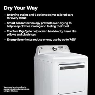 Kenmore 7.0 cu. ft. Front Load Electric Dryer - with Guard to Reduce Wrinkles & Static - Smart Sensor Drying - LED - White