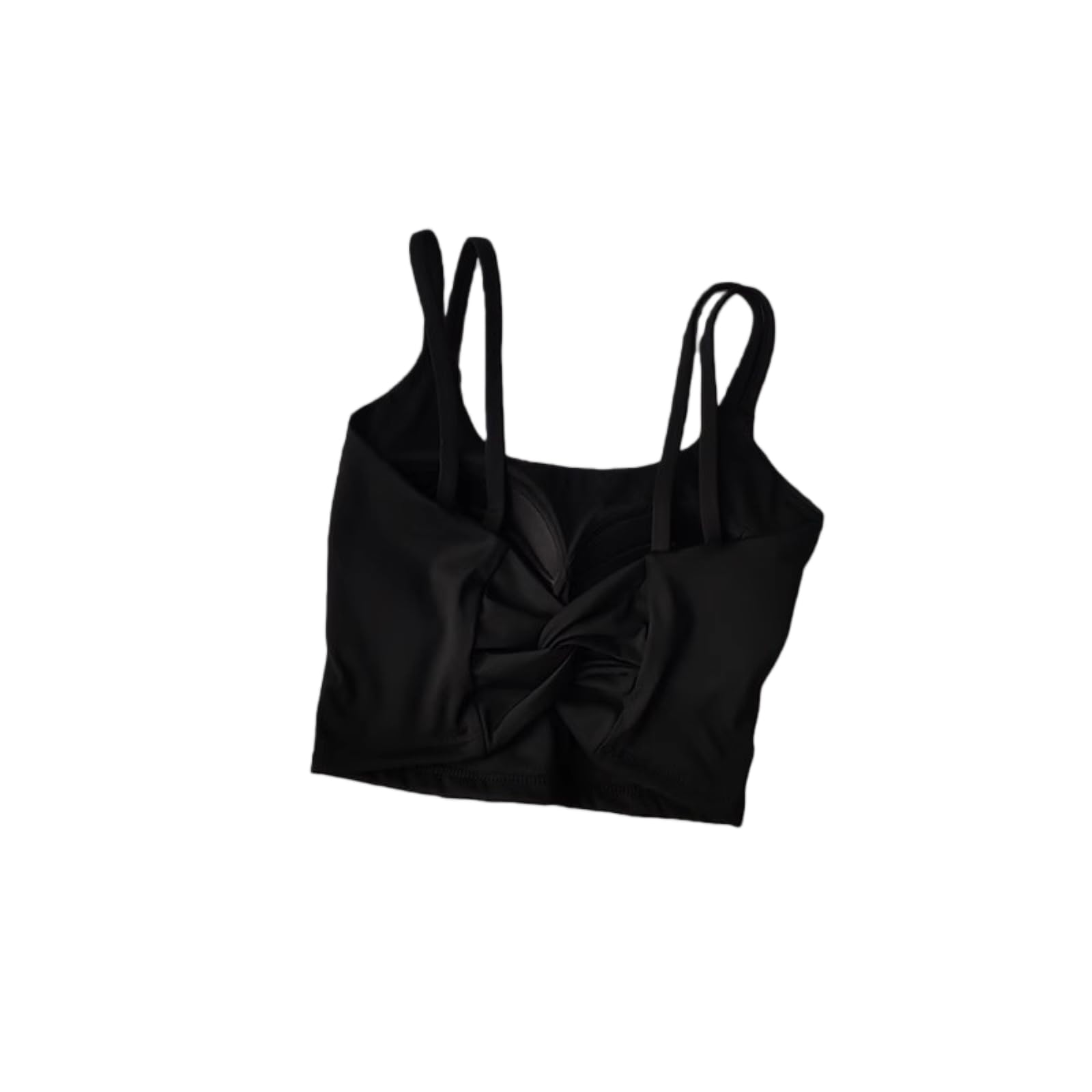 Sujetador deportivo espalda nudada transpirable con relleno fijo negro S